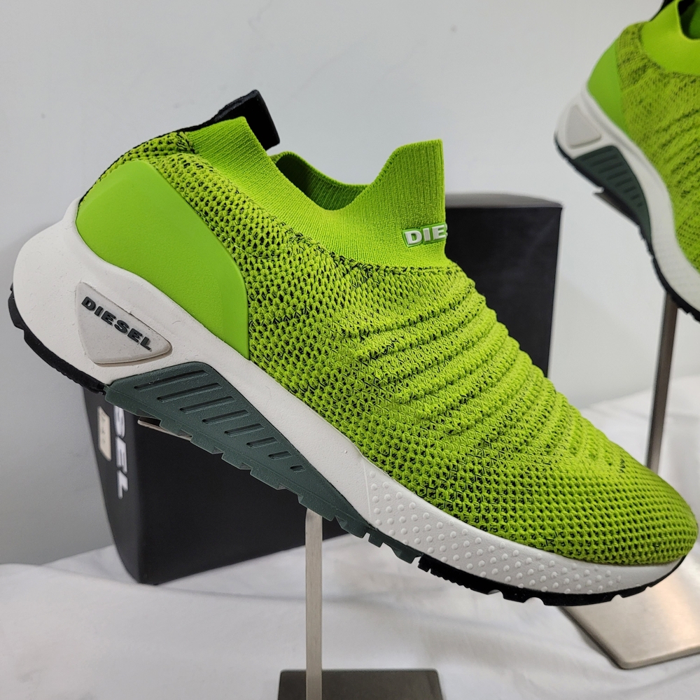 Diesel Mens S-KB Athletic Sock Sneakers Size 9 Green - Picture 2 of 7
